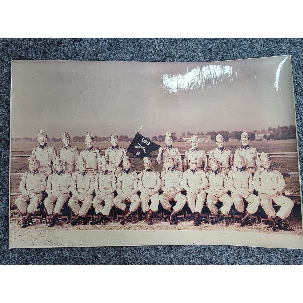 Vtg US Army 188th Infantry Training Company Group Portrait Fort Benning 50s 60s